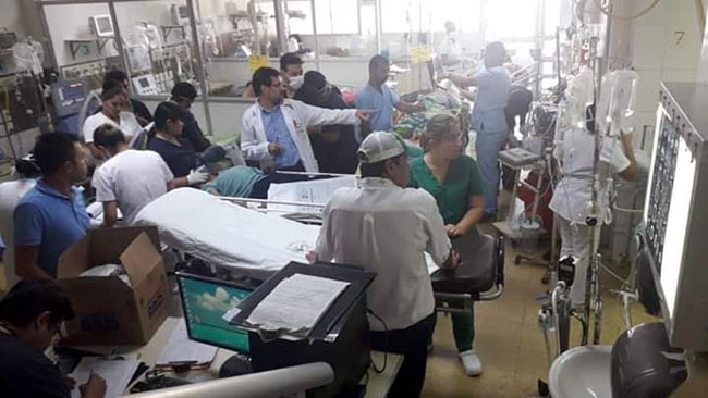 Activista publica fotos de las precarias condiciones en que están trabajando los médicos.