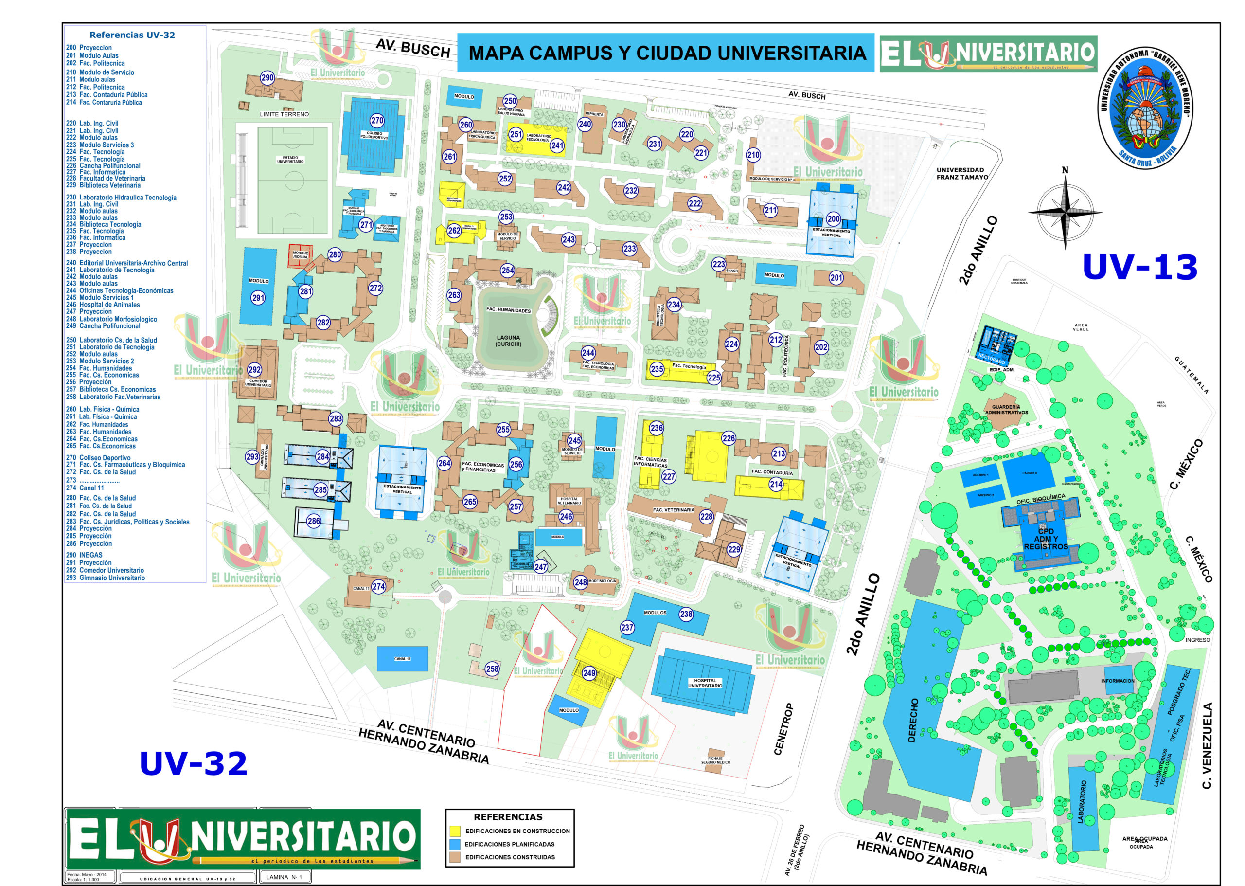 ¿Conoces ya tu aula? mapa del campus y ciudad universitaria UAGRM