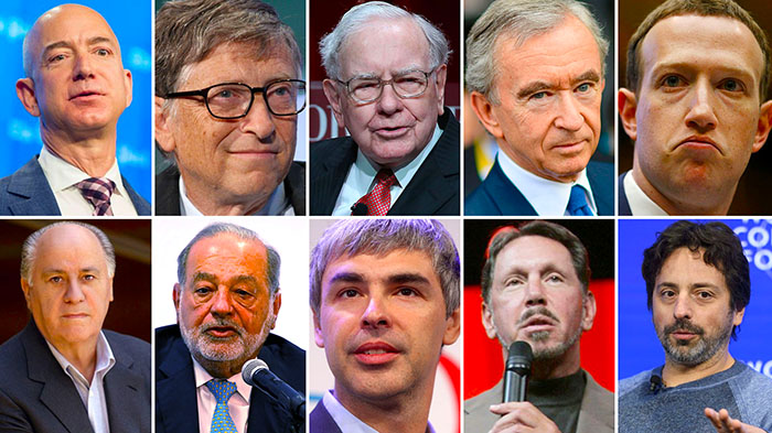 Quiénes son las 15 personas más ricas del mundo del 2020.