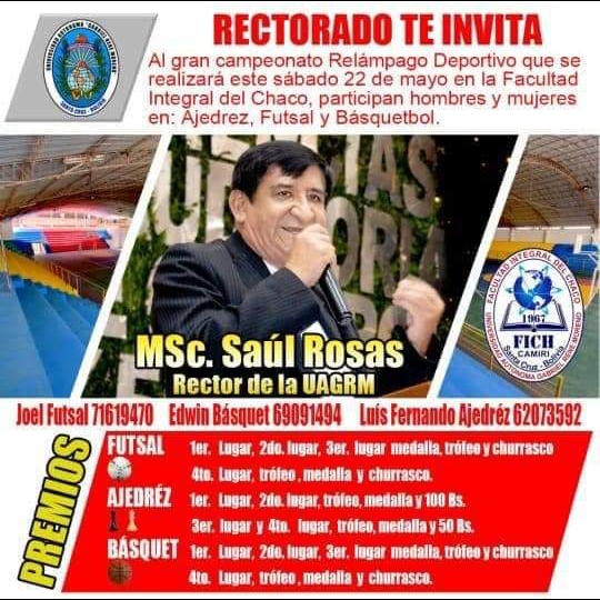 Denuncian que rector Rosas estuvo en Camiri en campaña “escapando” de las restricciones