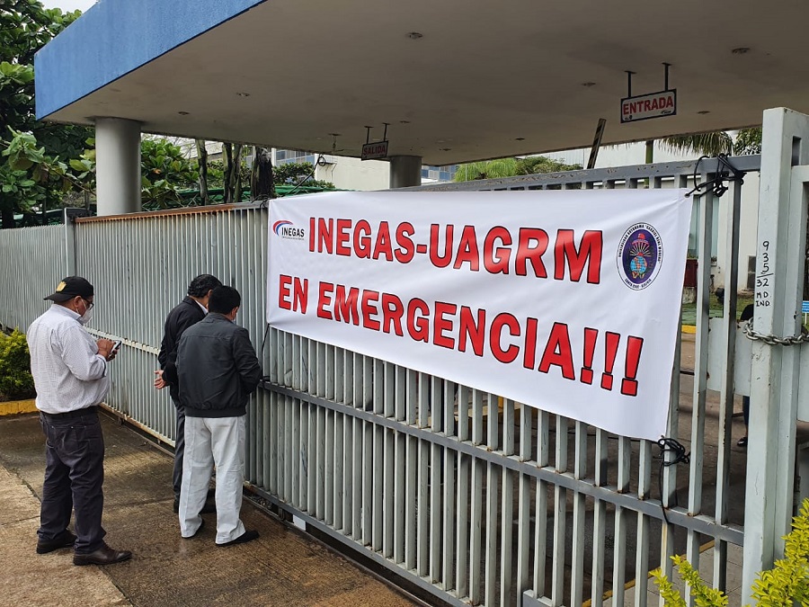 Trabajadores de INEGAS toman instalaciones y se declaran en huelga de hambre