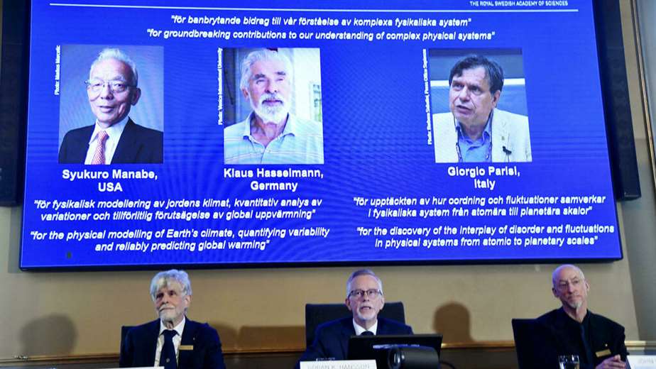 Syukuro Manabe (Japón/EEUU), Klaus Hasselmann (Alemania) y Giorgio Parisi (Italia) premiados con el Nobel de Física