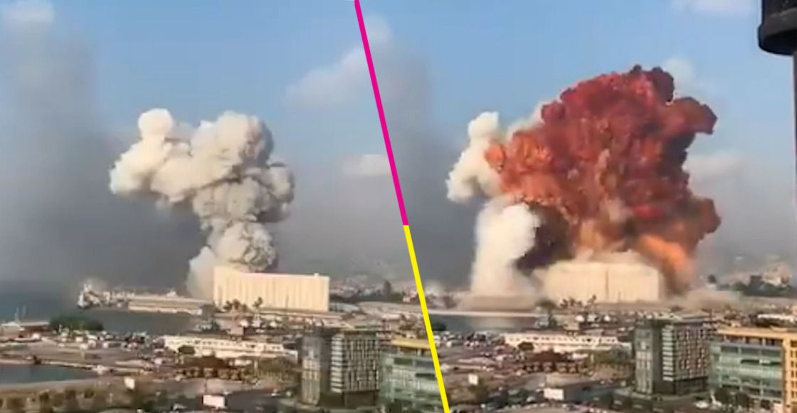 En imágenes: Fuerte explosión de un edificio en Beirut, Líbano