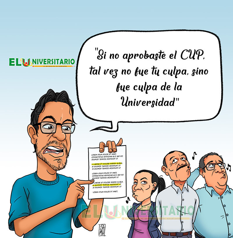 CATEDRÁTICO DICE QUE EL PROFE MARIO MIENTE. EL PROFE ASEGURA QUE SE BASÓ EN TEXTOS Y BANCOS DE PREGUNTAS QUE ENTREGAN EN LAS FACULTADES, Y LOS DOCENTES DEL CUP DE LA U